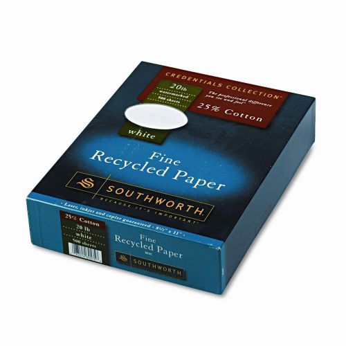 Southworth Company 25% Cotton Recycled Business Paper, 500/Box, Fsc