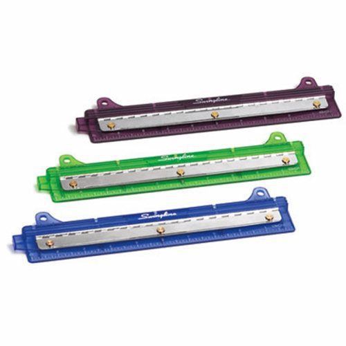 Swingline Three-Hole Portable Punch, 9/32&#034; Holes, Assorted Colors (SWI74042)