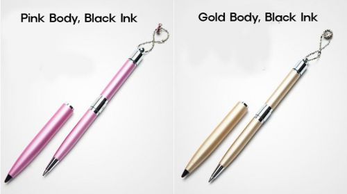 Pentel Sophia Ball Point Pen, Pen In a Pen Case, Pink Body, Gold Body, Chose one