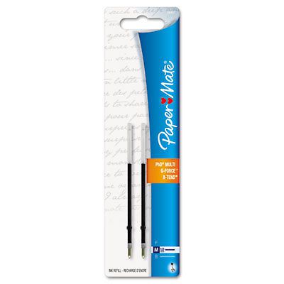 Universal Refill for Ballpoint Pens, Medium, Black, 2/Pack