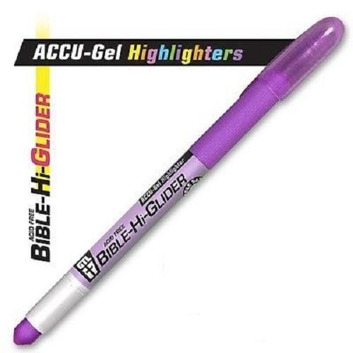 VIOLET Bible/Book Hi Glider Highlighter Pen Acid Free No Bleed 9780012729175 - A