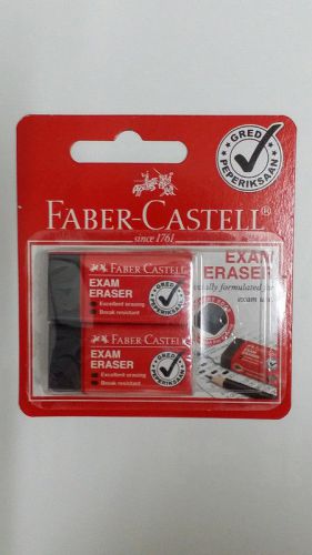 Faber-Castell Exam Grade Eraser 2x Packs (Toal 4x Erasers Black Color )