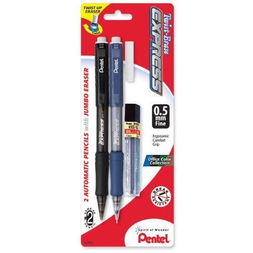 Pentel twist-erase express automatic pencil - 0.5 mm lead size - (qe415lebp2) for sale