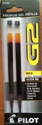 Pilot G2 Gel Pen Refill 1.0 mm Bold Black Ink 2-pack New in Package