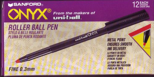 Sanford Uni-Ball 60144 Red Onyx Rollerball Pens .3mm Fine Point 1 Dozen