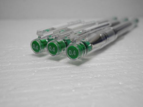 3pcs Pilot Hi-Tec-C 0.4mm ultra fine needle tip  Roller ball Pen Green(Japan)