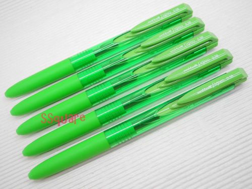 5 x Uni-Ball Signo RT UMN-155 0.5mm Retractable Rollerball Gel Pen, Light Green