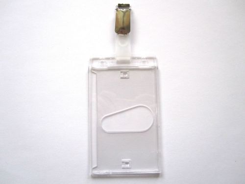 3x Name Badge/Shield, Card/ID/Pass Holder with Clip
