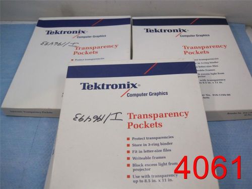 4061 Tektronix 016119400 Transparency Sleeves 8.5x11in
