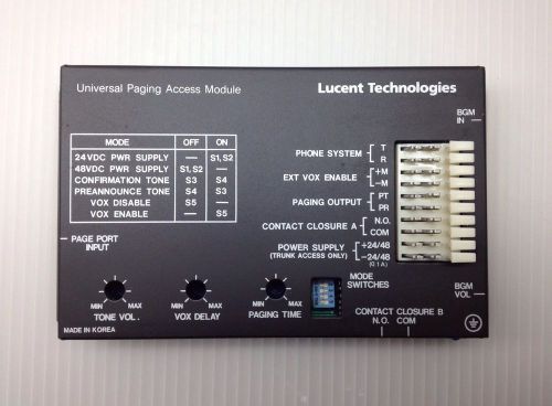 Bogen Universal Paging Access Module Lucent Technologies UPAM