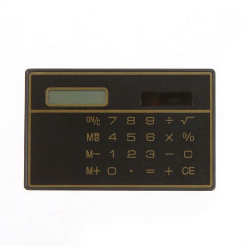 Slim Digit Mini Credit Card sz Solar Power Pocket Calculator Counter- US Shipper