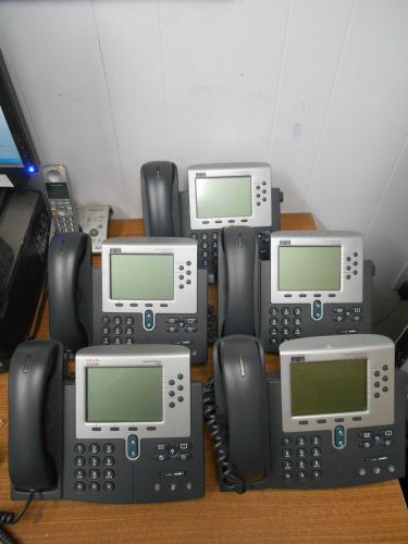 LOT OF 5 CISCO SYSTEMS 7960 CISCO IP PHONES 7900 SERIES CP-7960G
