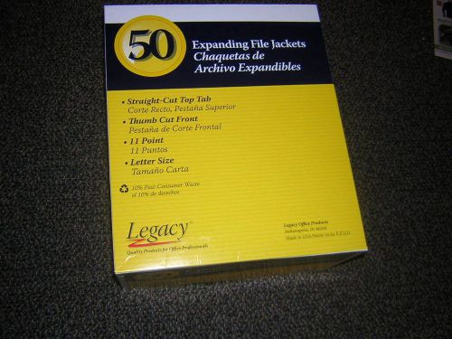 50 Legacy  expanding file jackets 11 point letter size .LOP10603 .