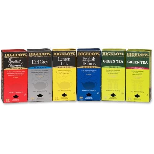 Bigelow Tea Flavored Tea - Black Tea, Green Tea - Assorted - 6 / Carton