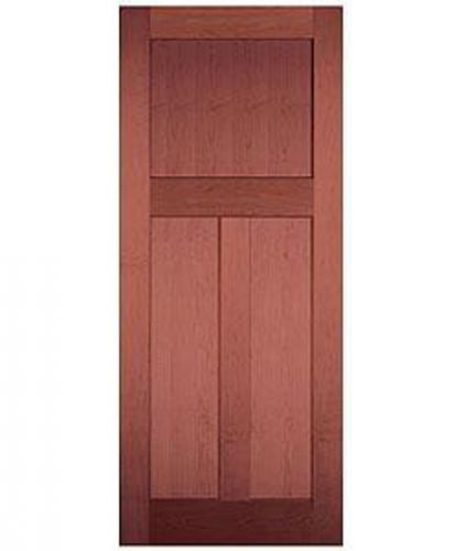 3 Panel Flat Mission / Shaker Cherry Stain Grade Solid Core Interior Wood Doors