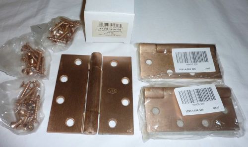 3 Ives 3CB1 4.5&#034; x 4&#034; 639 US10 Concealed Bearing Mortise Hinges SATIN BRONZE NEW
