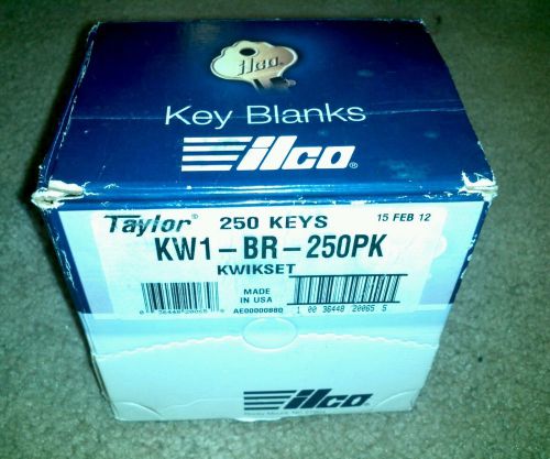 Taylor KW1 BR 250PK Kwikset Brass Key Blanks. open box
