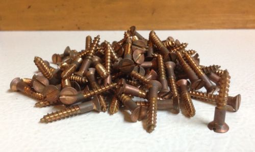 Silicon bronze wood screws slot flat 8 x 1 (100 count) for sale