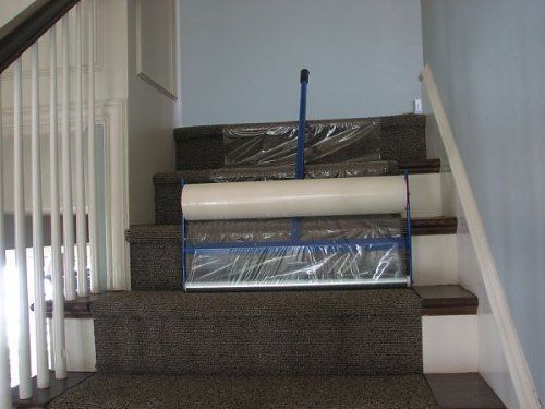 Plasticover carpet film width length ft protection construction plastic roll for sale