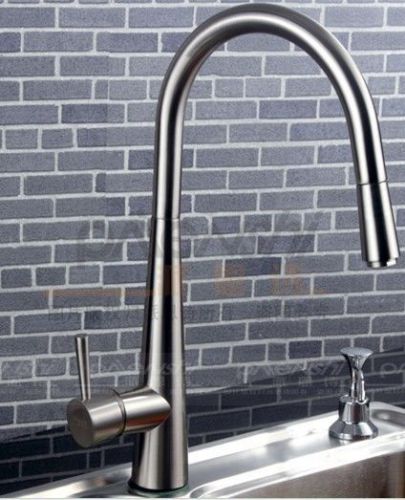 Kitchen faucet pull out sink faucet mixer tap brushed nickel single lever for sale