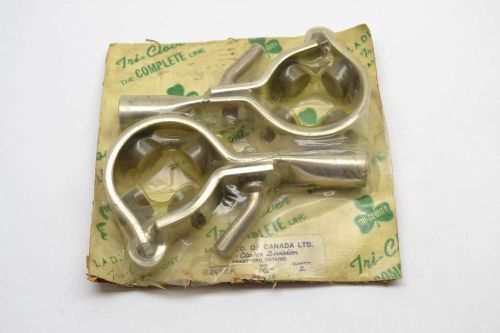 Lot 2 new tri clover a24fcf 1-1/2 in 304 ss pipe hanger hinged b379024 for sale