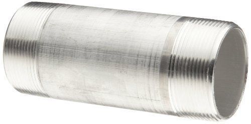 Aluminum pipe fitting, nipple, schedule 40, 1-1/2&#034; npt male x 6&#034; length new for sale
