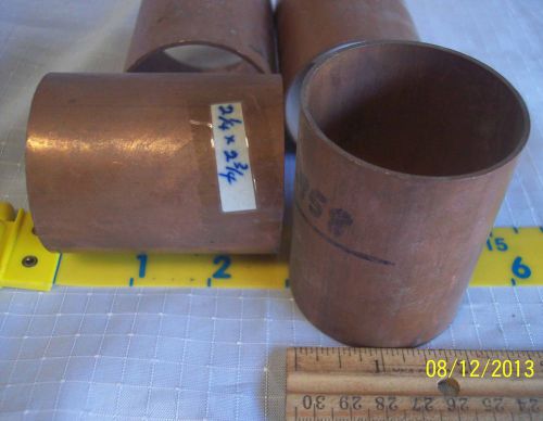 4 x mueller streamline coupling copper tubing 2 1/4 &#034; no stop wc-400ns c x c for sale