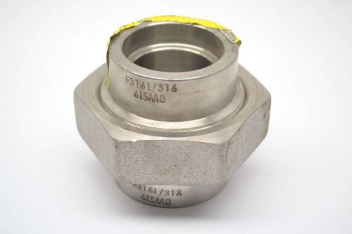 615M8 1-1/2IN STAINLESS SOCKET WELD UNION PIPE FITTING B413590