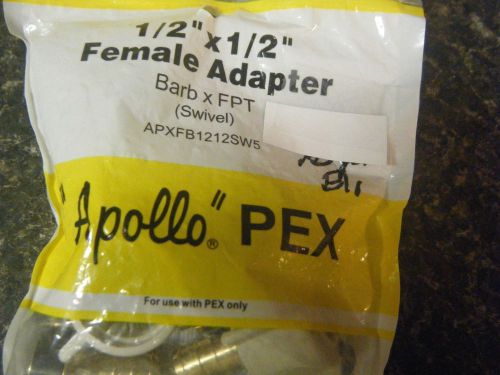 1/2&#034; x 1/2&#034; Female Pex Adapter - 5 pack  ``APXFB1212SW5