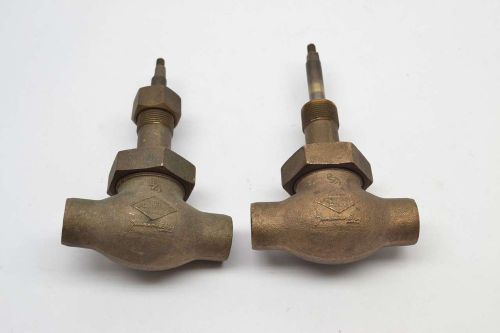Lot 2 jenkins solder ends rising stem 300 3/4in bronze globe valve b380145 for sale