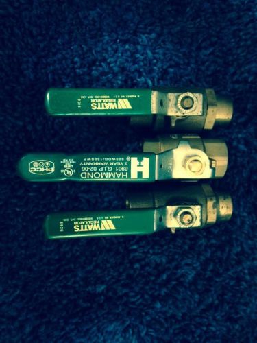Watts ball valves and 1 hammond lot plumbing for sale