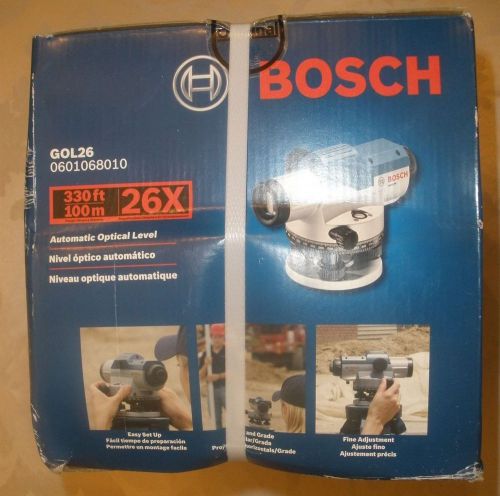 Bosch 26x Automatic Optical Level Kit GOL26 New Sealed Box