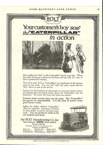 1919 Holt Mfg. Co. Peoria,Ill. Caterpillar Crawler Tractor ad