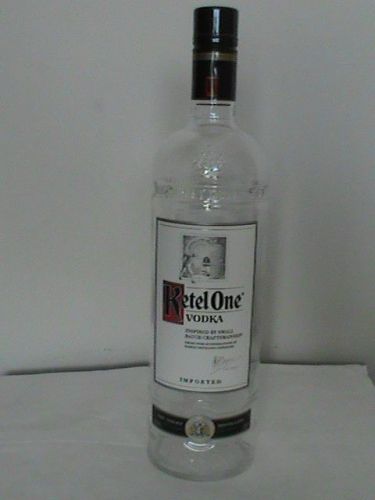 Ketel One Vodka 1 liter empty clear glass bottle collectible Nolet Distillery