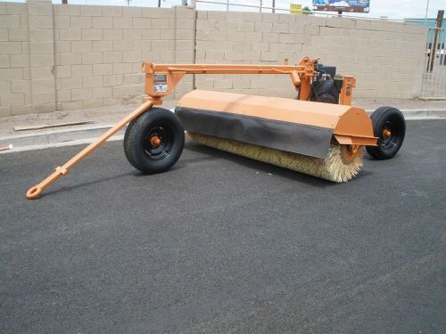 Construction broom-sweeper 8 ft. pull-towable  diesel eng. (nice) for sale