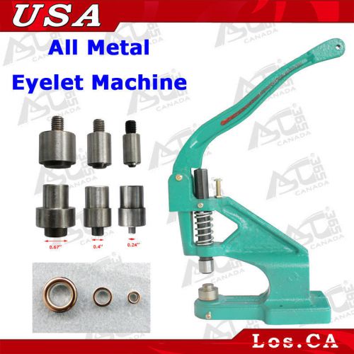 All metal manual grommet banner press machine+3 size die mould+1100pk eyelet for sale