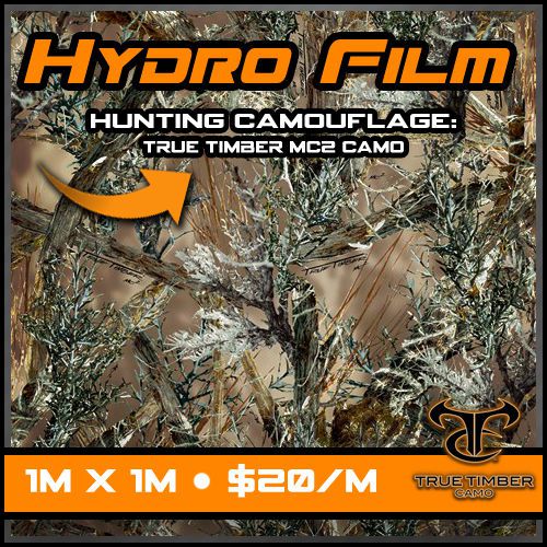Hydrographic True Timber Camo Dip Kit Water Transfer Printing FIlm - MC2