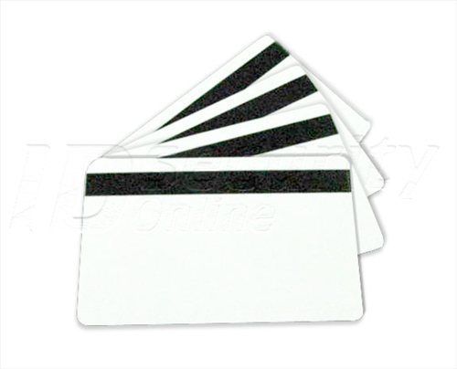 500x White PVC CR80 HiCo Magstripe Card 2 tracks ID