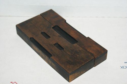 Antique Vintage Wood Letterpress Type Printer Block 6 5/8&#034; LETTERS H &amp; I = HI