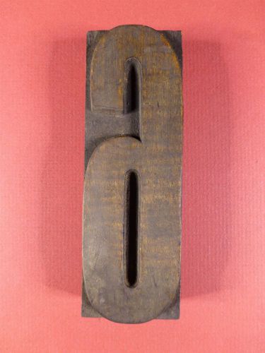 Wood Number 6 or 9 - Letterpress Type Printers Block - 5 by 1 11/16 inches