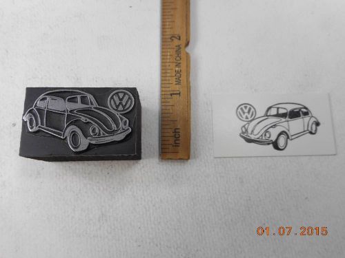 Printing Letterpress Printers Block, VW Volkswagen Beetle Bug Car, Automobile