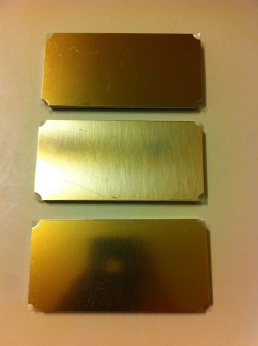 25 gold aluminum engraving machine plaque &amp; trophy plates  2x4&#034; awards mvp for sale