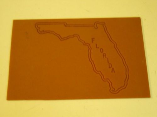 3 Assorted Plastic State Engraving Templates TN, FL, VA Pantograph New Hermes