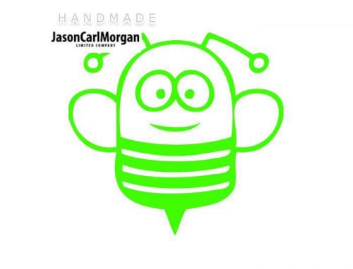 JCM® Iron On Applique Decal, Bee Neon Green
