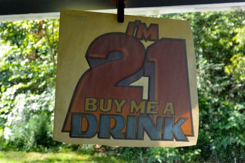 NOS Rare HTF Vintage “I’m 21 Buy Me a Drink&#034; Iron-on T-Shirt Transfer 