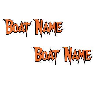 Boat Lettering 3&#034; Boat Name 2 Color Set Walsh
