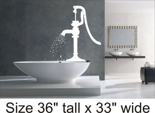 Toilet Bathroom Camping Water-Hand Pump vinyl sticker wall art F A C - 955 B