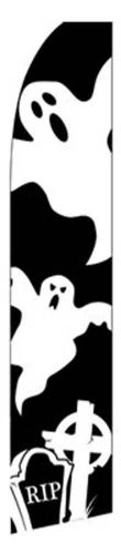 Ghosts rip boo super feather sign flag 15ft flutter swooper banner bx for sale