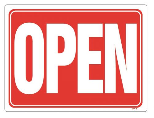 OPEN (Back side is Black letters &#034;CLOSED Please Call Again&#034;) 18&#034;x24&#034; Sign OP-3
