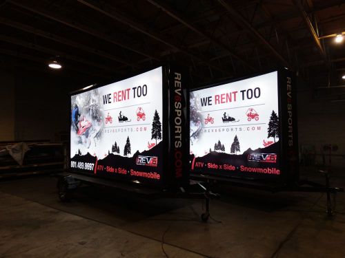 NEW MOBILE BILLBOARD TRAILER BACK LIT  WITH VINYL BANNERS